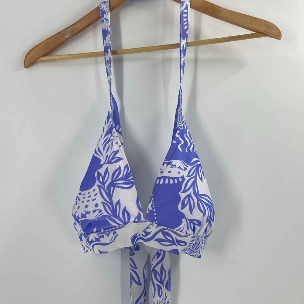 Endless Waves periwinkle blue 2 Peice halter neck bathing suit New